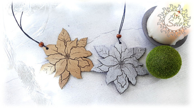 Ёлочная игрушка "Пуансеттия" 5/5 шт