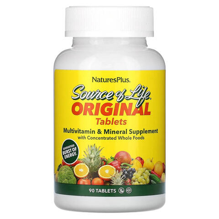 NaturesPlus, Source of Life, оригинальные мини-таблетки, мультивитаминная и минеральная добавка, 360 таблеток