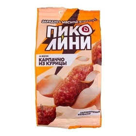 Колбаски Пиколини со вкусом Карпаччо из курицы, 50г