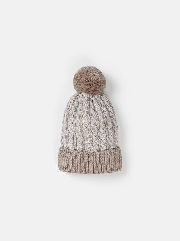 Шапка зимняя из смесовой шерсти с флисовым подкладом 