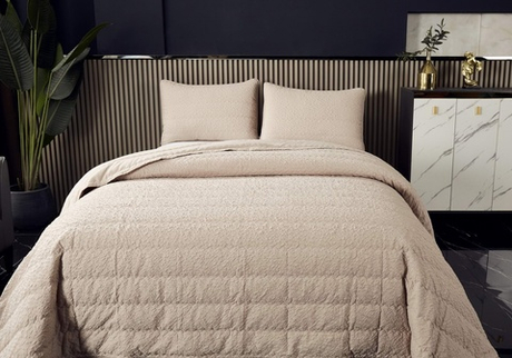 Покрывало 160х220 и наволочка 50х70 Sofi De MarkO Надин бежевое