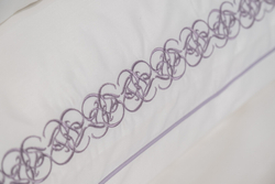 Наволочки 2шт 50х70 Garda Decor Фиори сиренево-белый