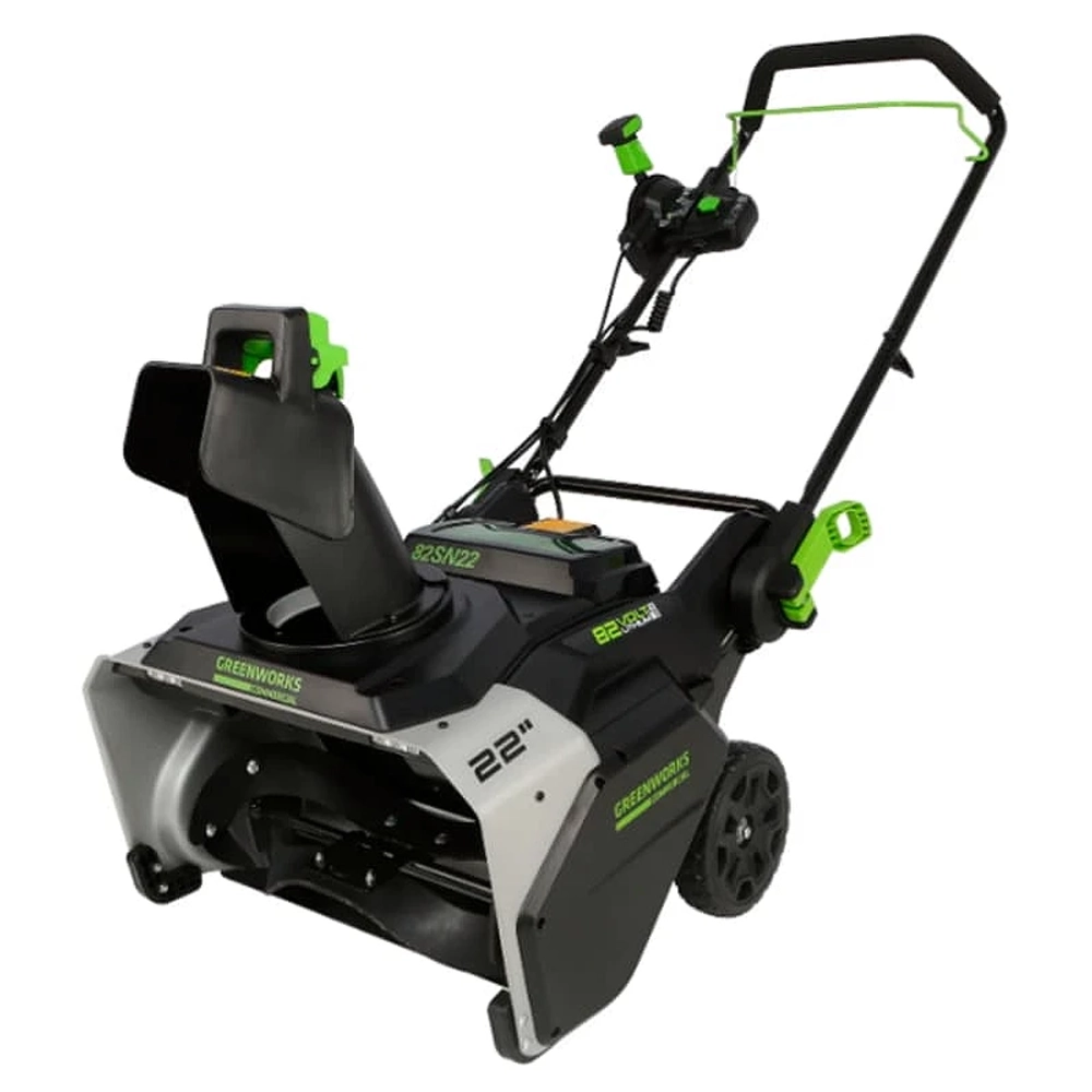 Greenworks 82SN22 82В снегоуборщик аккумуляторный (1 x 8 Ач, ЗУ) ковш 56 см, выброс 12 м 2603307UH