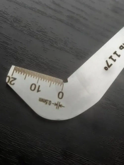 Шаблон заточки сверл 117-125-130-135 градусов набор из 4 штук.