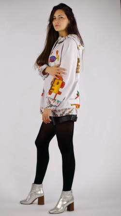 Зип худи «Прелюдия к цивилизации», принт по мотивам художника Виктора Браунера