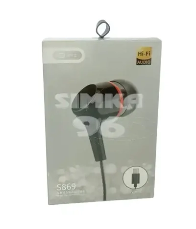 Наушники BYZ- S869 вакуумные с микрофоном Type-C