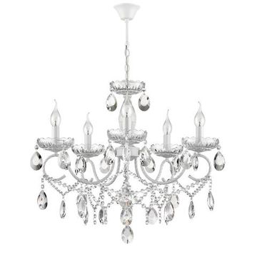 8189/5 CLASSI LN25 23 белый,  металл/хрусталь Люстра E14 5*40W 220V SNOW