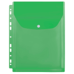 Папка-вкладыш с перфорацией на кнопке СТАММ А4, ПВХ, 180мкм, расширяющаяся до 250л., цветная, ассорти