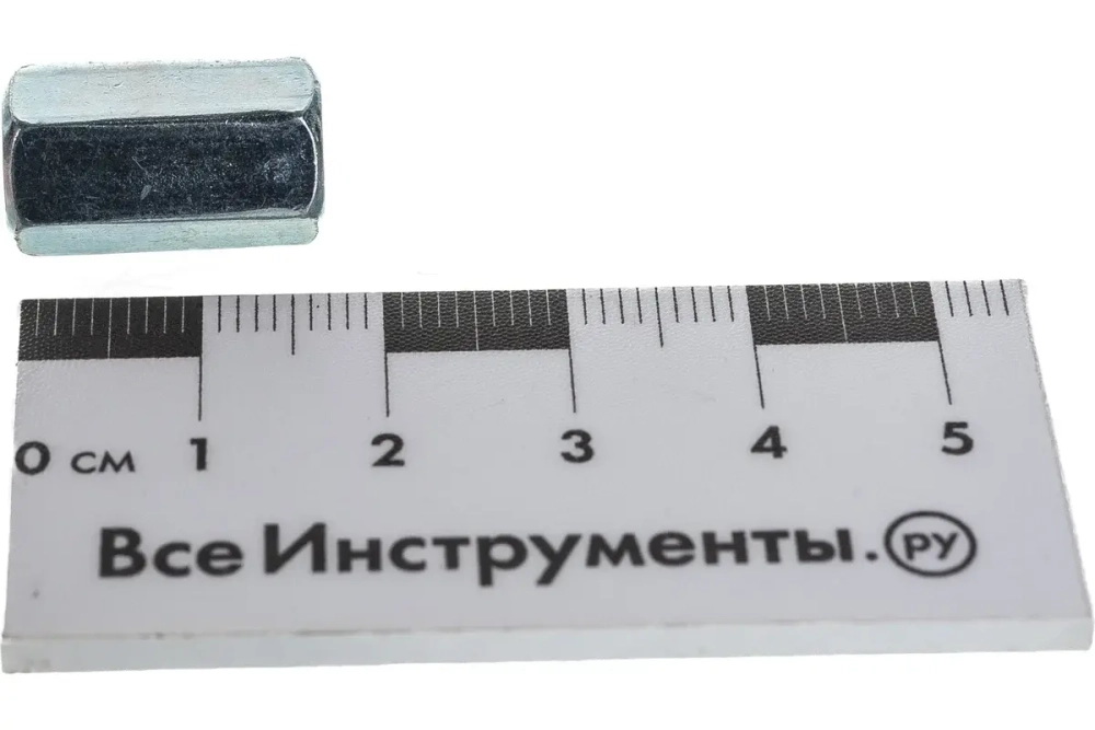 Гайка М6 DIN6334 соединительная, оцинкованная