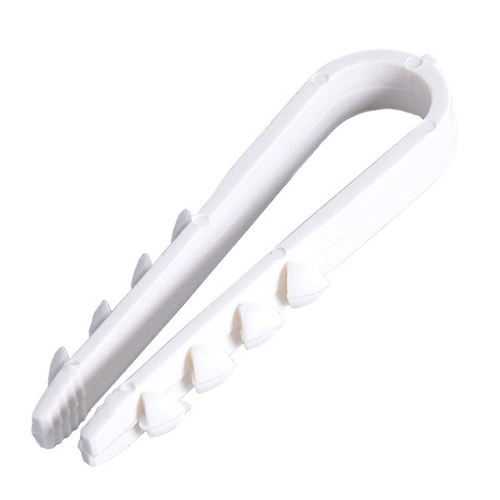 Дюбель-хомут для круглого кабеля ДХ d19-25мм белый полиамид [упаковка 100шт] Fortisflex (ДХ 19-25) 57551