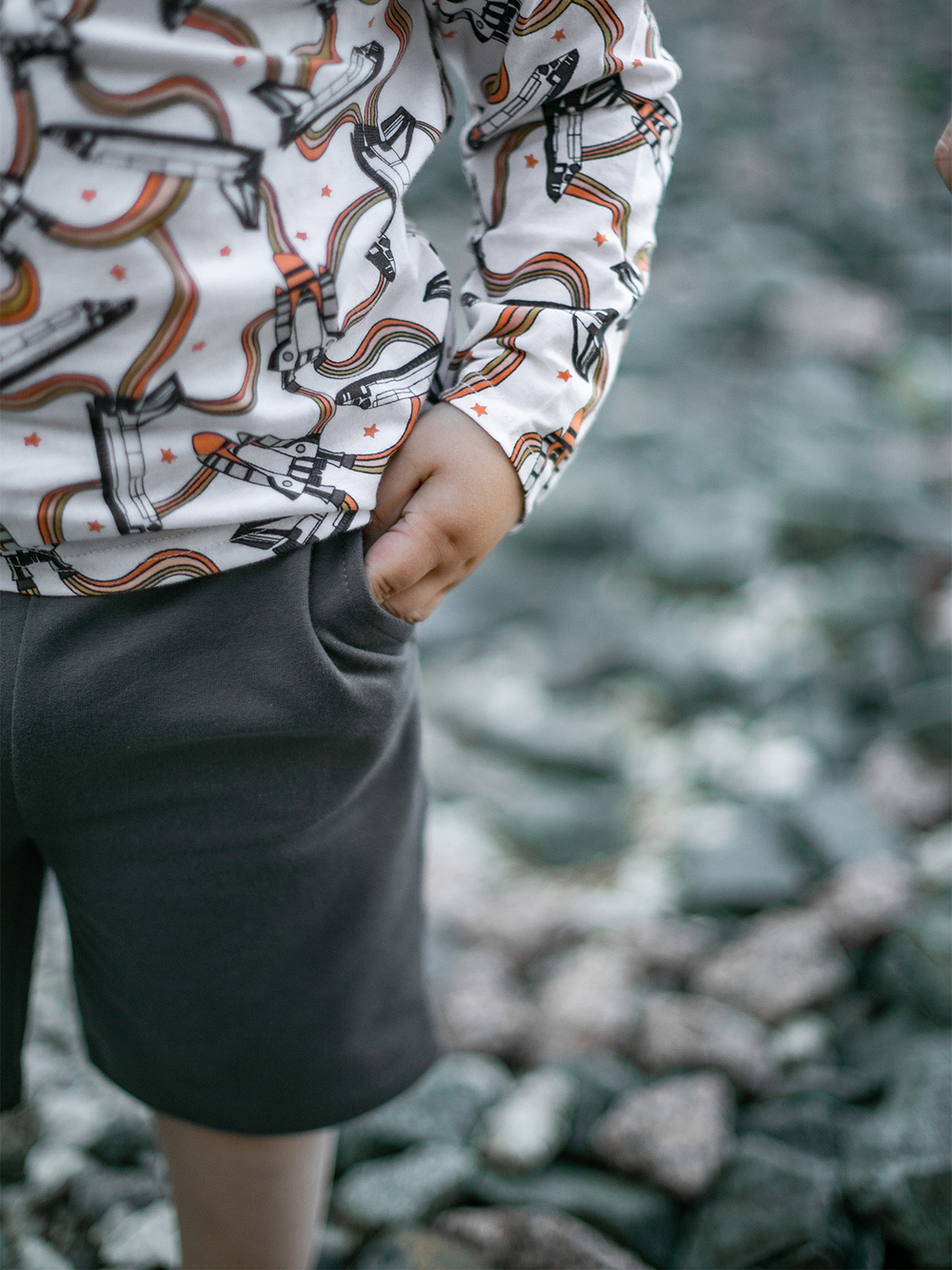 Шорты удлиненные Mjölk Camel/Steel Grey, сет 2 шт.