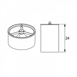 Погружной стакан Tece TECEdrainline с мембраной для сифона (650004), 660015
