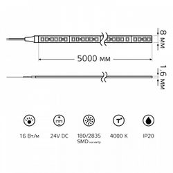 Лента светодиодная Gauss  23637042014