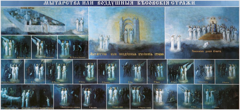Мытарства или воздушныя бесовския стражи: плакат