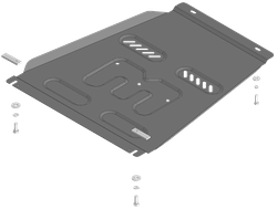 Защита КПП. 2 мм, Сталь. для KGM Rexton 2023-н.в., Motodor.72806