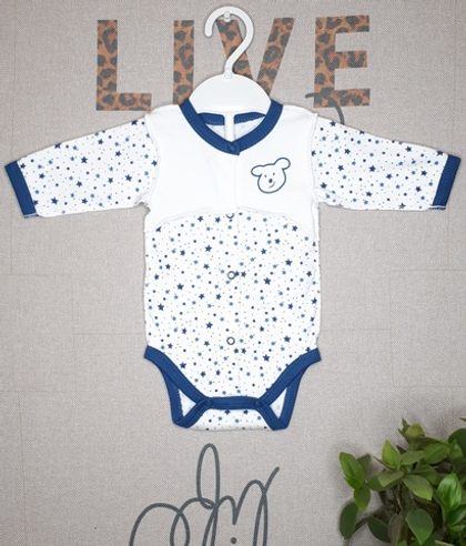 Боди МИШКА И ЗВЕЗДЫ (синий)