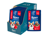 Brit Premium Пауч для взрослых собак всех пород говядина в соусе 85 г