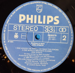 Винтажная виниловая пластинка LP Dire Straits Brothers In Arms (Югославия 1985) So Far Away