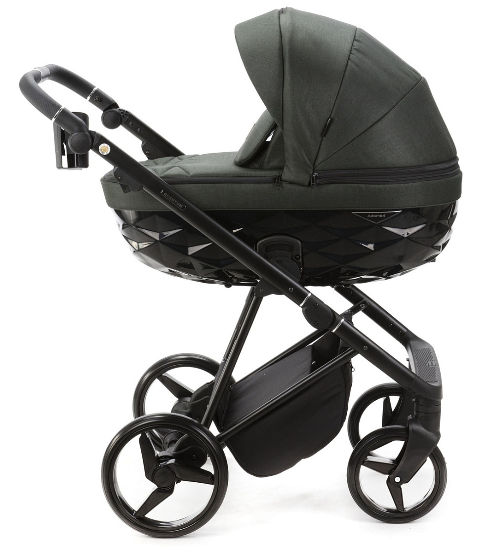 Детская коляска Adamex Quantum 3 в 1 Q-TK105 LUX (Т.ЗЕЛЕНЫЙ)