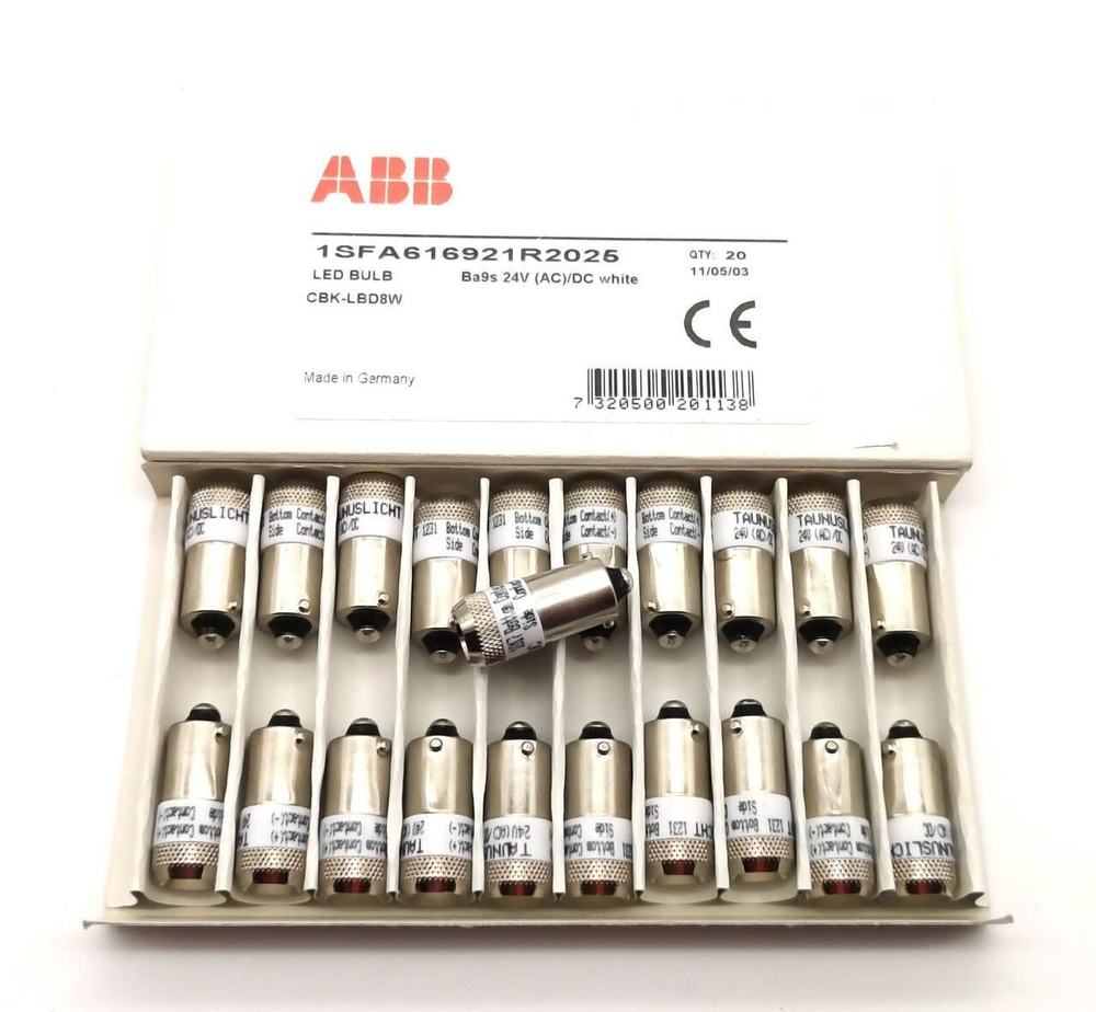 Сигнальная лампа (светодиод белый) ABB KA2-2025, 24В 1SFA616921R2025