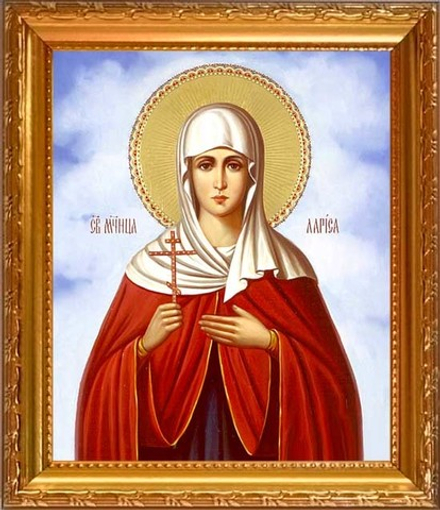 Лариса Готфская Святая мученица. Икона на холсте.