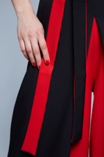 Черный комбинезон с широкими брюками Nadya