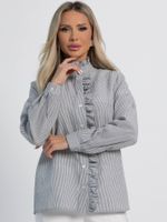 Блуза Рицца (серо-белая) Б16117-54М LT Collection