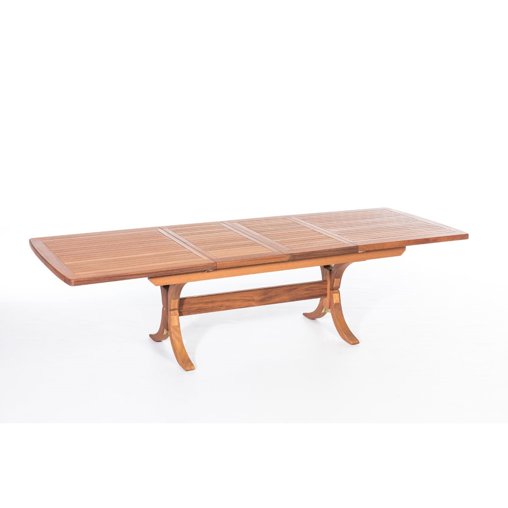 LOTUS Стол обеденный деревянный раздвижной, массив ироко