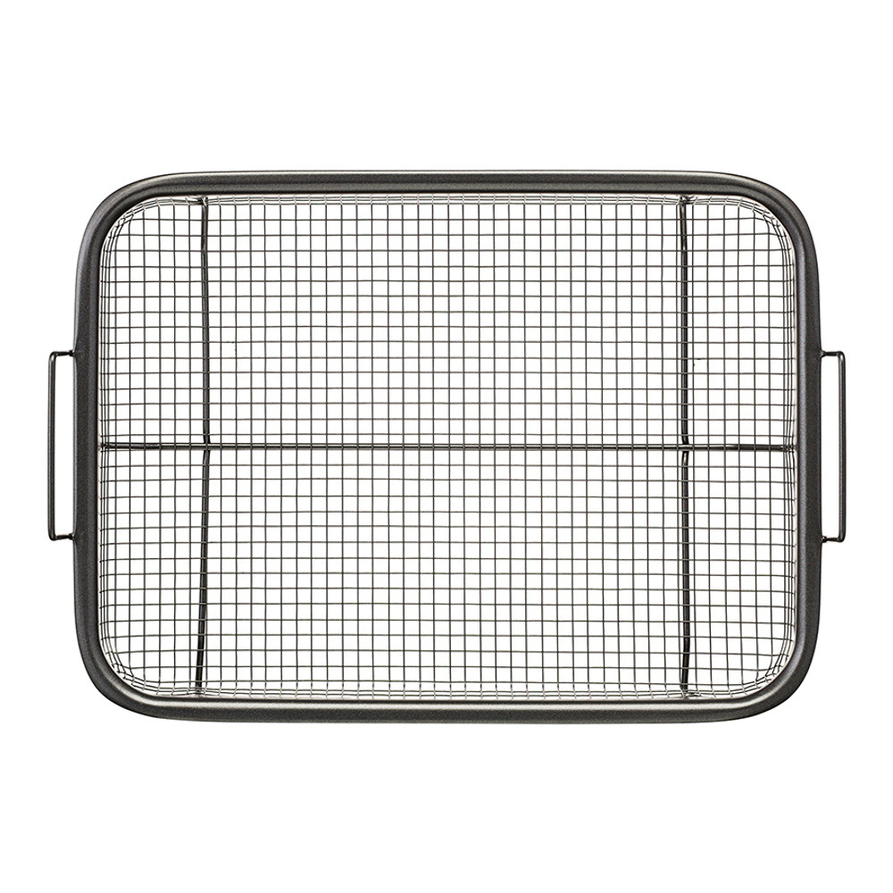 Противень для запекания с решеткой-гриль roast masters, 22х30 см, черный