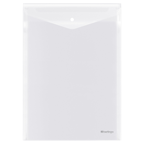 Папка-конверт на кнопке Berlingo "No Secret", А4, 200мкм, вертикальная, прозрачная EFb_04006