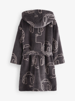 Халат флисовый для мальчика Next N23-837, Темно-серый