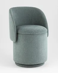 Пуф-трансформер Таунсвилл вращающийся с ящиком букле зеленый