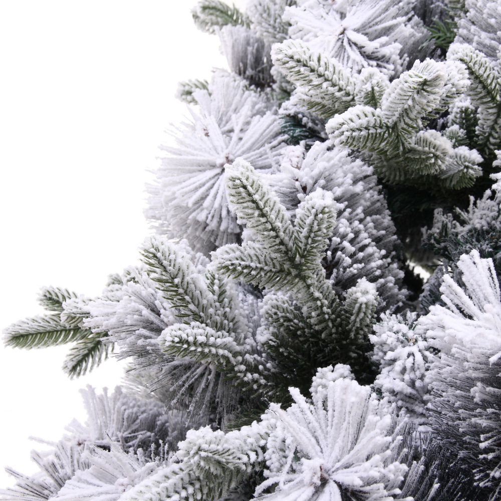 Ёлка «Снежная рапсодия» 150 см, ПВХ+Леска, шишки, белый иней (450 веток)