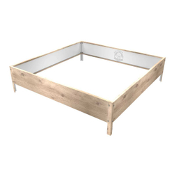 Клумба квадратная оцинкованная 1 ярус  Светлое дерево