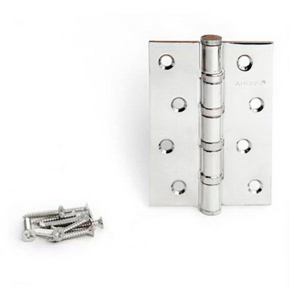Петля Апекс врезная 100*70-B4-Steel-CR хром