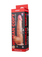 Реалистичный вибратор из материала неоскин - 22,7 см. (Цвет: телесный)
