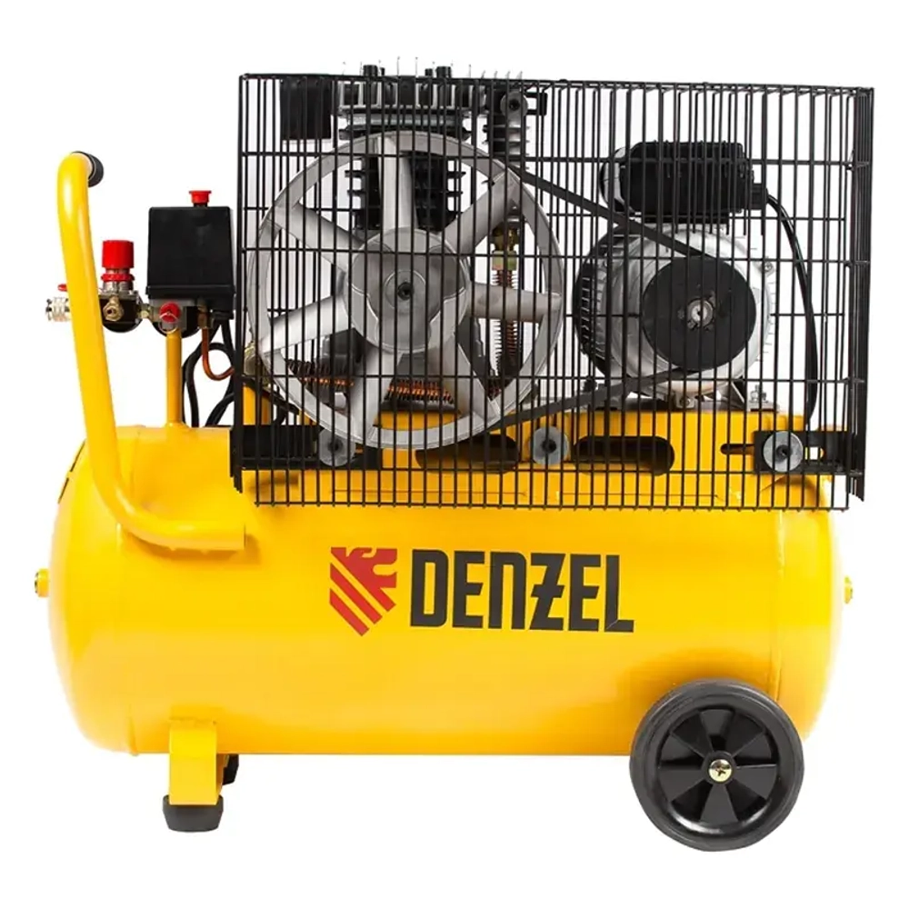 DENZEL BCI2300/50 компрессор воздушный 2.3 квт, ременный привод, 50 литров, 400 л/мин 58113
