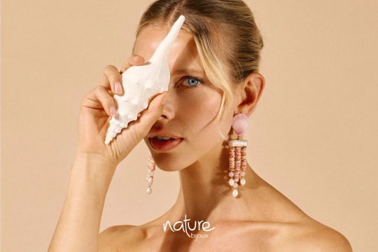 Серьги Nature Bijoux, Spiaggia Rosa, с морскими ракушками, жемчугом и перламутром, NB26.1-12-90560 (