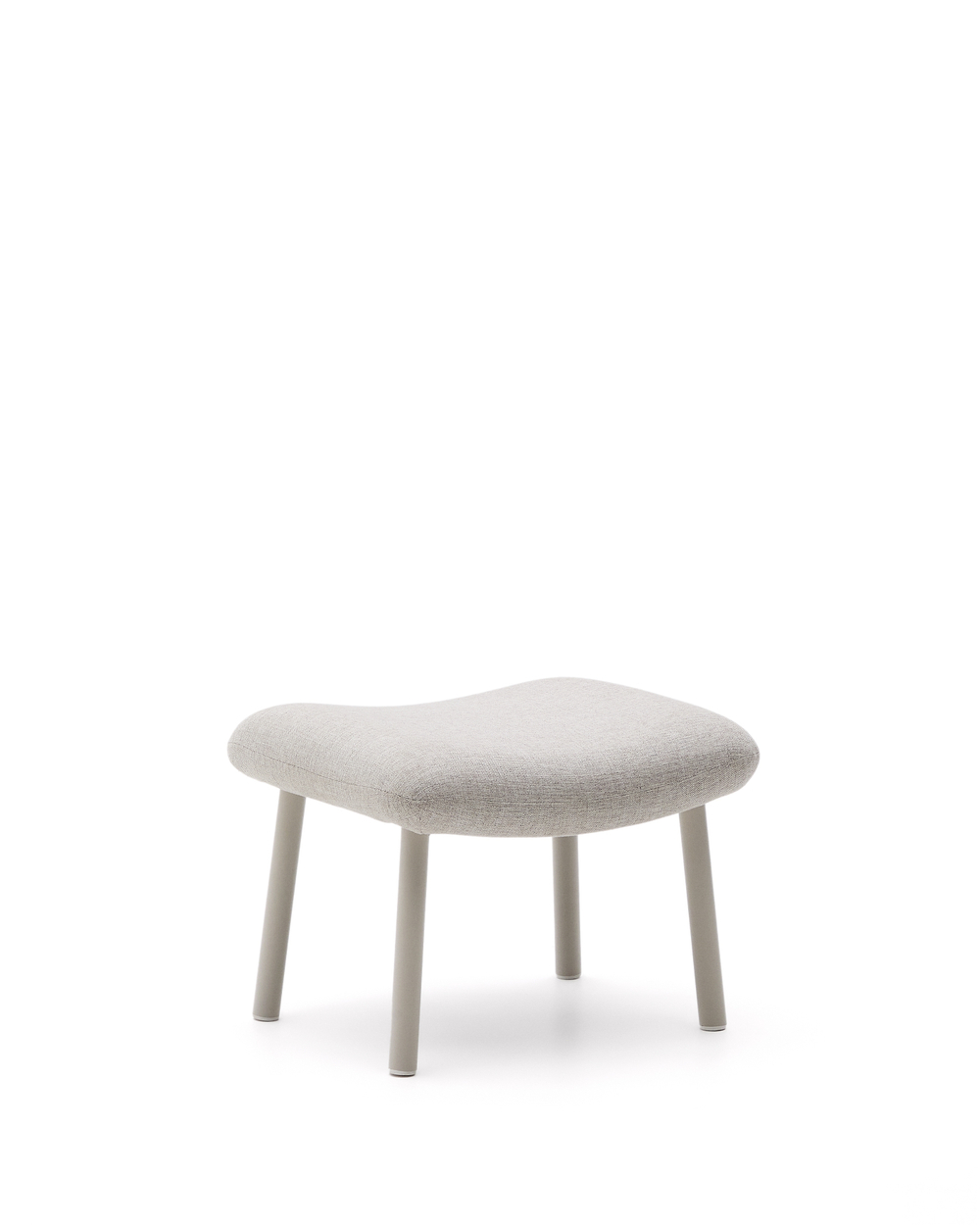 Пуф Inari бежевого цвета и стали с бежевой отделкой