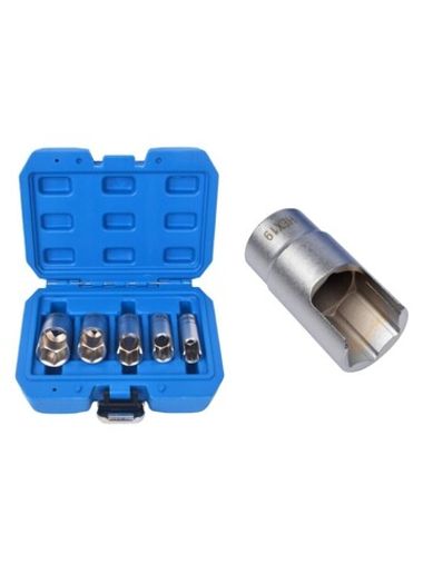 Набор головок разрезных, 3/8''5пр. (12, 14, 17, 19, 22мм), в кейсе RockForce##Rock FORCE RF-305125