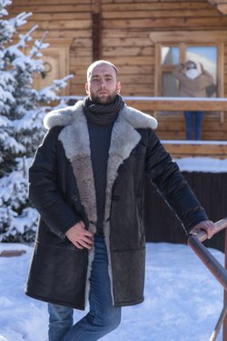 мужской тулуп из овчины