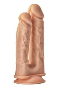 Телесный анально-вагинальный фаллоимитатор Double Penetrator - 19,5 см.
