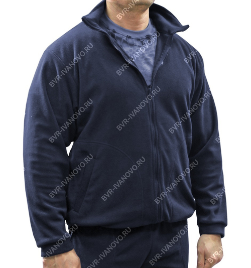 Толстовка флисовая синяя