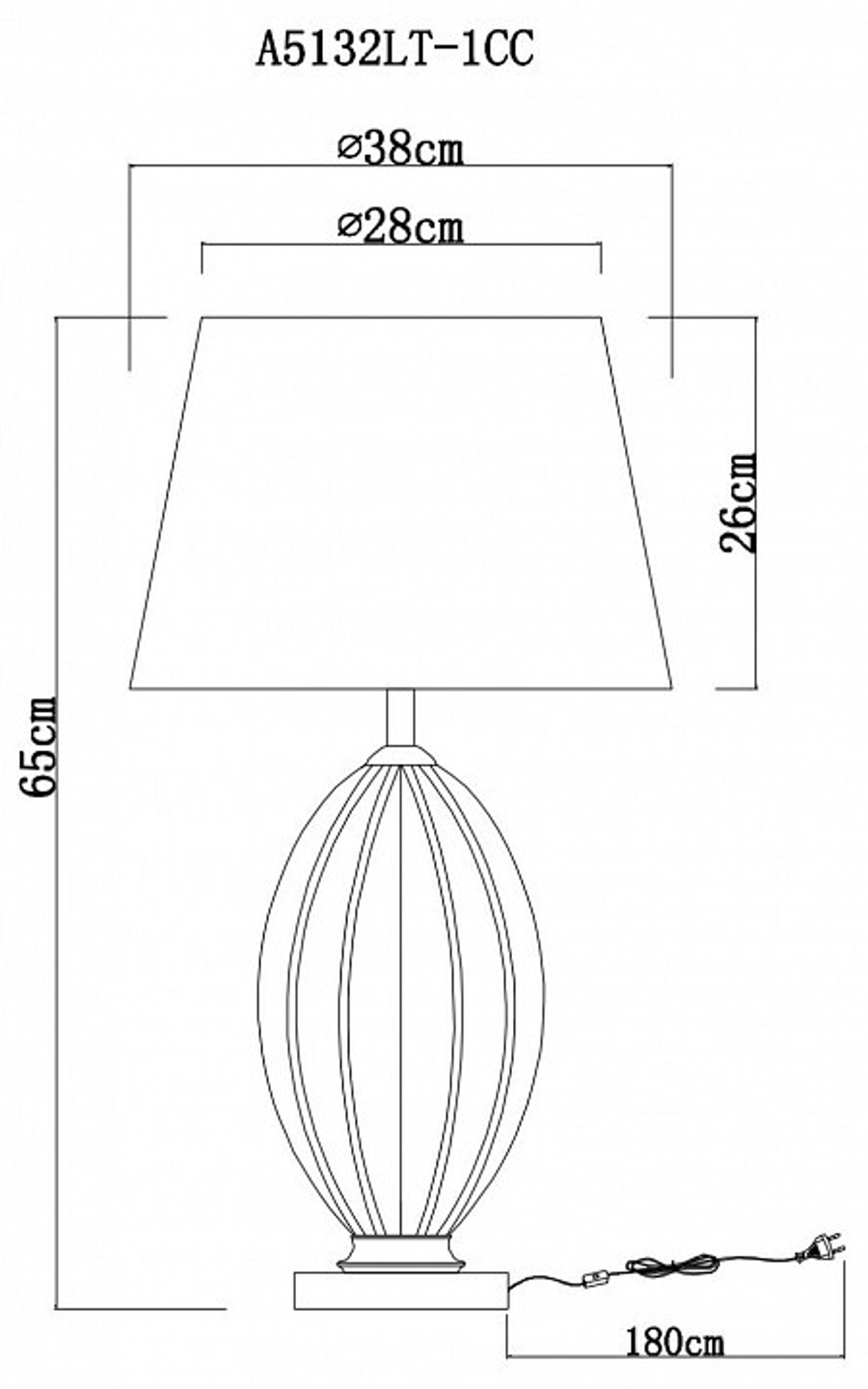 Настольная лампа Arte Lamp A5132LT-1CC