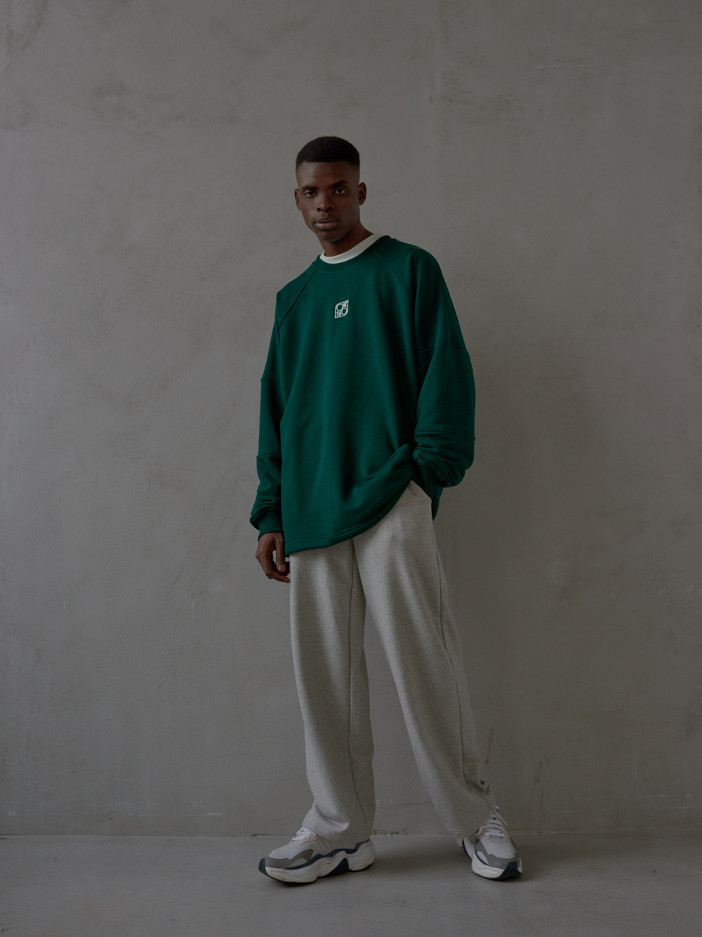 Wide Sweatpants LOGO Melange