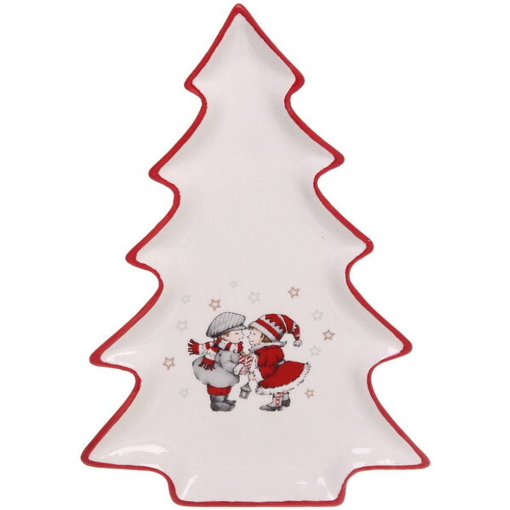 Тарелка керамическая «Новогоднее настроение» Ёлка 24,8*16,8*2,5см