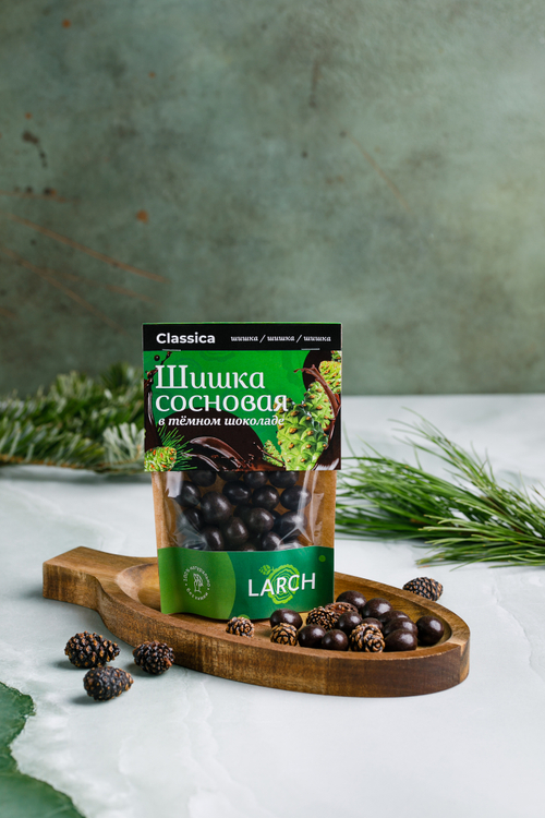Шишка сосновая ТЕМНАЯ КЛАССИКА / 60 г / дой-пак / LARCH