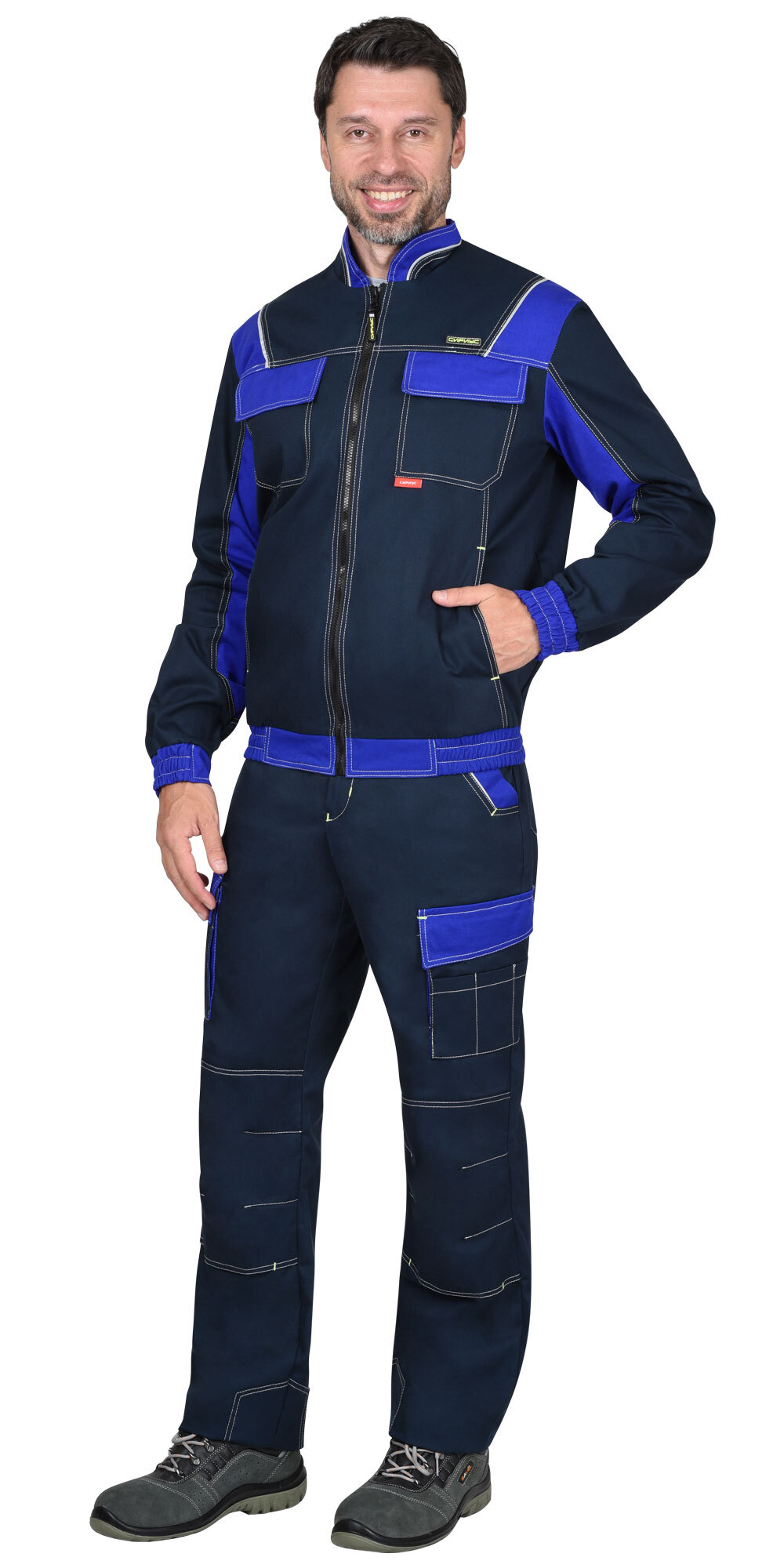 Куртка "КАРАТ-РОСС": темно-синяя с васильковым