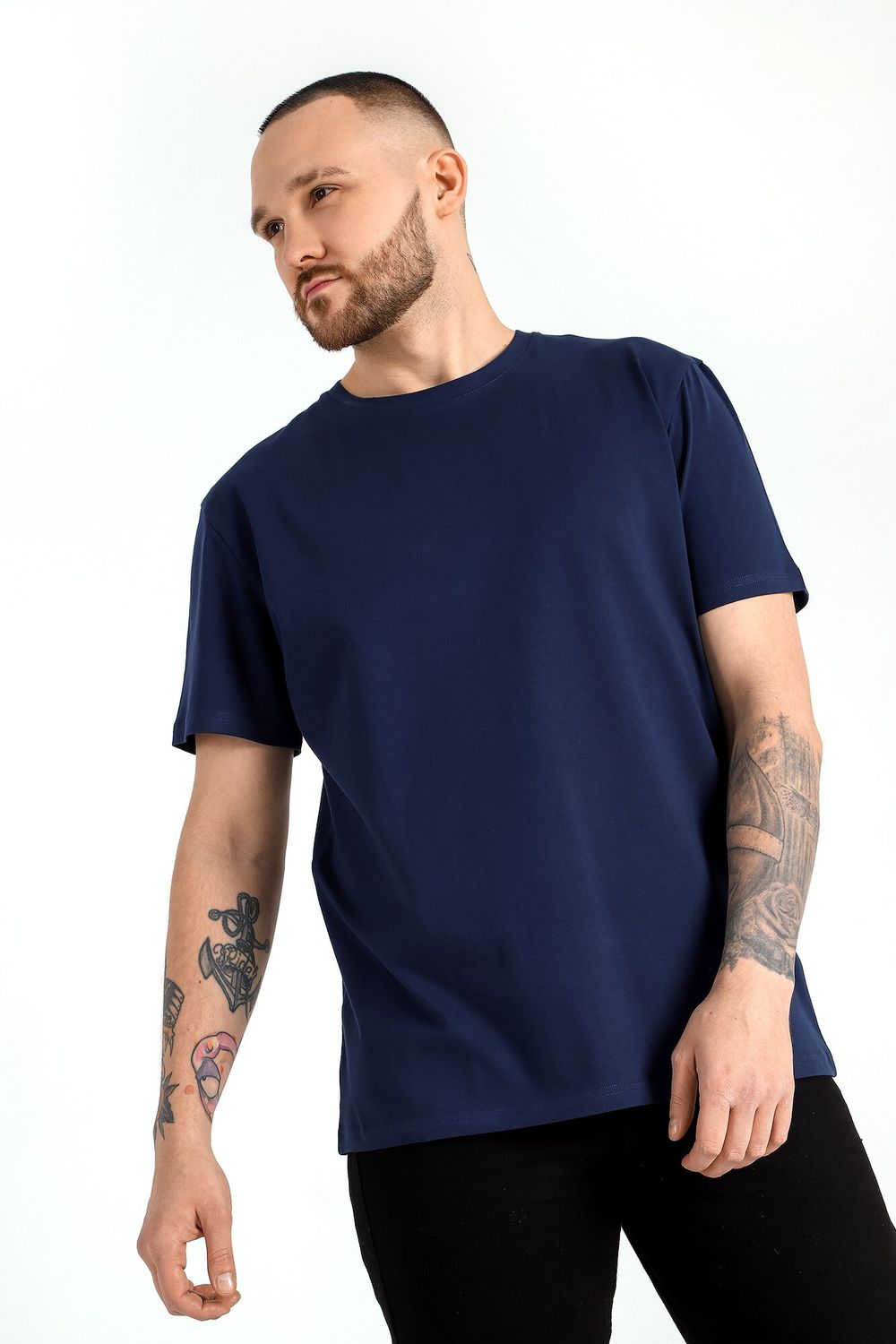 Фуфайка (футболка) мужская Клаб-1У Виотекс ТЁМНО-СИНИЙ