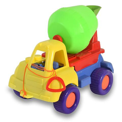 Пластмассовая игрушечная машина "Бетономешалка" (36*22*28 см), сетка